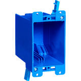 Carlon 4-1/8 in. Rectangle PVC 1 gang Blue 1 Gang Outlet Box