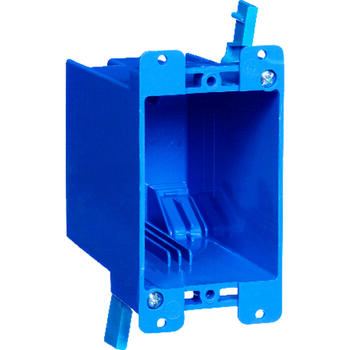 Carlon 4-1/8 in. Rectangle PVC 1 gang Blue 1 Gang Outlet Box