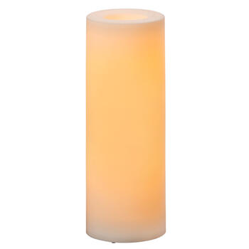 Inglow White Outdoor Pillar Candle 8 in. H x 3 in. Dia.