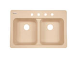 Kindred Tectonite Dual Mount 33 in. W x 22 in. L Kitchen Sink Sand