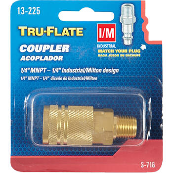 Tru-Flate Brass Quick Change Coupler 1/4 Male 1 1 pc