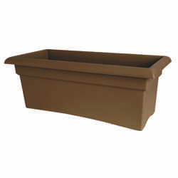 Bloem Terrabox 9.8 in. H x 11.7 in. W Chocolate Resin Veranda Planter