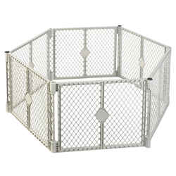 North States Superyard Gray 26 in. H x 18.5 in. W Plastic Child Safety Gate