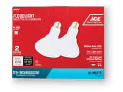 Ace 65 watts BR30 Incandescent Light Bulb Soft White Floodlight 2 pk 650 lumens