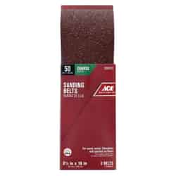 Ace 16 in. L x 2-1/2 in. W Aluminum Oxide Sanding Belt 50 Grit 2 pk Coarse