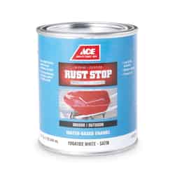 Ace Rust Stop Indoor and Outdoor Satin White Rust Prevention Paint 1 qt