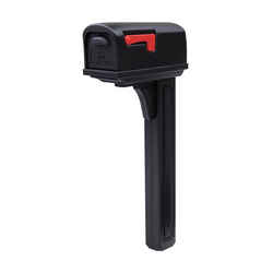 Gibraltar Mailboxes Gibraltar Classic Plastic Post and Box Combo Black 20-3/4 in. L x 10-1/8 i
