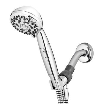 Waterpik PowerSpray+ Chrome Six settings Handheld Showerhead 2 gpm