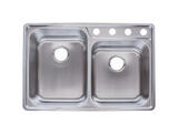 Franke Stainless Steel Top Mount 33-1/2 in. W x 22-1/2 in. L Kitchen Sink