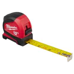 Milwaukee 12 ft. L x 1.32 in. W Compact Red Tape Measure 1 pk
