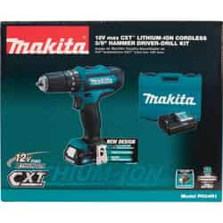 Makita CXT 12 volt Brushed Cordless Hammer Drill/Driver Kit 3/8 in. 1700 rpm