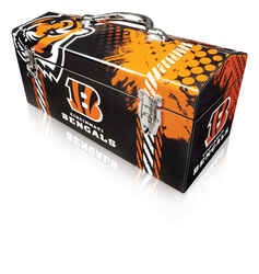 Sainty International 16.25 in. Steel Cincinnati Bengals 7.1 in. W x 7.75 in. H Art Deco Tool Box