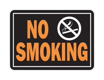 Hy-Ko English No Smoking 10 in. H x 14 in. W Sign Aluminum