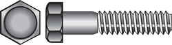 HILLMAN 1/2 in. Dia. x 2-1/2 in. L Zinc Plated Steel Hex Bolt 50 box