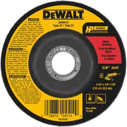 DeWalt High Performance 4-1/2 in. Dia. x 7/8 in. x 1/4 in. thick Metal Grinding Wheel 13300 rp
