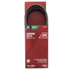 Ace 30 in. L x 1 in. W Aluminum Oxide Sanding Belt 50 Grit Coarse 3 pk