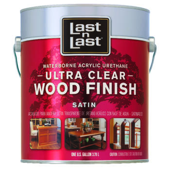 Last N Last Waterborne Wood Finish Satin Clear Polycrylic 1 gal