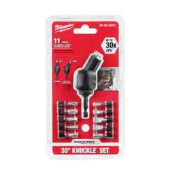 Milwaukee SHOCKWAVE 1 in. L Elbow Steel Screwdriver Bit Set 1/4 in. 11 pc. Quick-Change Hex Sha