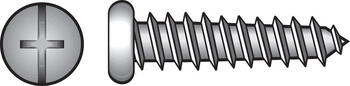 HILLMAN 1 in. L x 8 Zinc-Plated Phillips/Slotted Sheet Metal Screws 100 per box Pan Head Steel