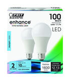 Feit Electric Enhance A21 E26 (Medium) LED Bulb Daylight 100 Watt Equivalence 2 pk