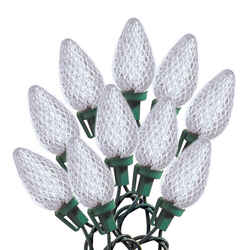 Celebrations Basic LED C9 Cool White 25 ct String Christmas Lights 16 ft.