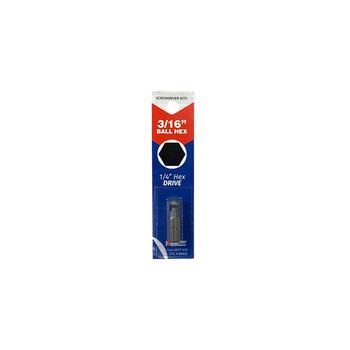 Best Way Tools Ball Hex 1 in. L x 1/4 in. Insert Bit Carbon Steel 1 pc. Ball Hex Shank 1/4 in.