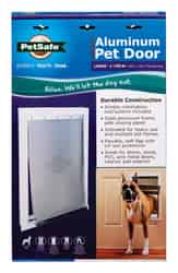 Petsafe Pet Door Large For Pets up to 100 lb. 10-1/8 in. x 15-3/4 in. White Aluminum
