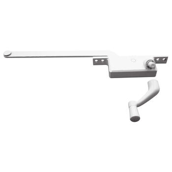 Prime-Line White Steel Left Single-Arm Casement Window Operator For Steel Framed Windows