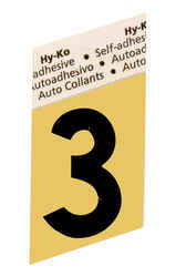 Hy-Ko 1-1/2 in. Black Aluminum Number Self-Adhesive 3