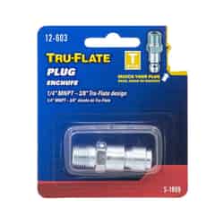 Tru-Flate Steel Air Plug 1/4 in. Male 1 1 pc