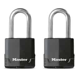 Master Lock 2 in. H x 1-5/16 in. W x 2 in. L Vinyl Covered Steel Padlock Ball Bearing Locking Ke