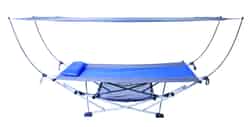 Mac Sports 26.4 in. W x 91.3 in. L Blue Portable Hammock With Stand