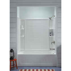 Sterling Ensemble 18 in. H x 32.125 in. W x 60 in. L White Left Hand Drain Rectangular Bathtub