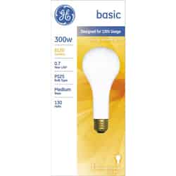 GE Lighting 300 watts PS25 Incandescent Light Bulb 6120 lumens White (Frosted) Pear Straight 1