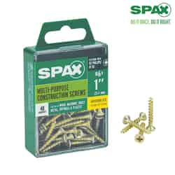 SPAX No. 6 x 1 in. L Phillips/Square Flat Yellow Zinc Steel Multi-Purpose Screw 40 each