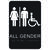 HY-KO English Unisex Restroom Braille Sign Plastic 9 in. H x 6 in. W