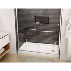 Bootz ShowerCast Plus 4 in. H x 32 in. W x 60 in. L White Porcelain Coated Steel Right Hand Drai