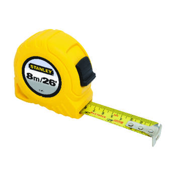 Stanley 1 in. W x 26 ft. L Tape Measure Yellow 1 pk