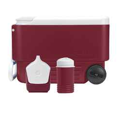 Igloo Wheelie Cool Cooler 38 qt. Red/White