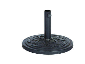 Bond Manufacturing Black Resin Stone Umbrella Base 17.7 in. W x 13.18 in. H x 17.7 L