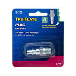 Tru-Flate Steel Air Plug 1/4 in. Male 1 1 pc