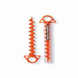 Orange Screw 1-1/8 in. W X 12-1/4 in. L Orange Ground Anchor 2 pk