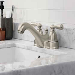 Moen Banbury Banbury Brushed Nickel Two-Handle Bathroom Faucet 4 in.