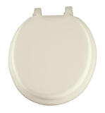 Mayfair Round Bone Vinyl Cushioned Toilet Seat