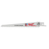 Milwaukee SAWZALL 6 in. L x 0.75 in. W Bi-Metal Clean wood cutter Reciprocating Saw Blade 6 TPI