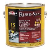 Black Jack Rubr-Seal Gloss Black Rubber Roof & Flashing Cement 3.6 qt