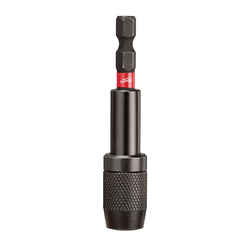 Milwaukee SHOCKWAVE 2.88 in. Alloy Steel Impact Magnetic Locking Bit Holder 1/4 in. Hex Shank 1