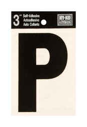 Hy-Ko 3 in. Black Vinyl Self-Adhesive Letter P 1 pc.