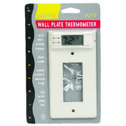 Plate Pals Ivory 1 gang Plastic Wall Plate Thermometer 1 pk GFCI/Rocker