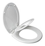 Mayfair Slow Close Round White Molded Wood Toilet Seat